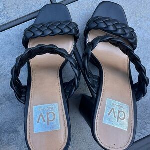 DV by Dolce Vita Black Braided Heels